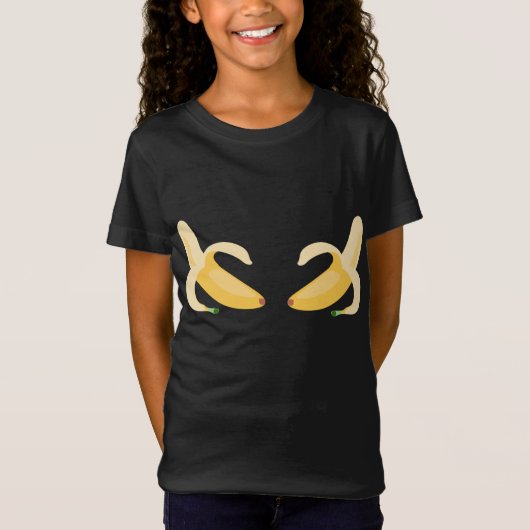 Banana Bra Costume Funny Fruit Halloween Skeleton T-shirt (Voorkant)