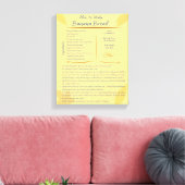 Banana Bread Art Recipe Canvas Afdruk (Insitu (Woonkamer))