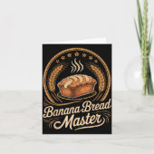 Banana Bread Master Baker Chef Humor Fall Baking L Kaart (Voorkant)