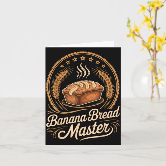 Banana Bread Master Baker Chef Humor Fall Baking L Kaart (Gele Bloem)