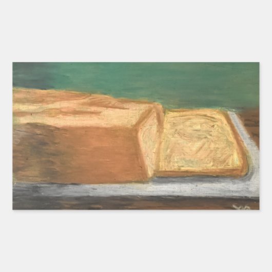 Banana Bread Rechthoekige Sticker (Voorkant)