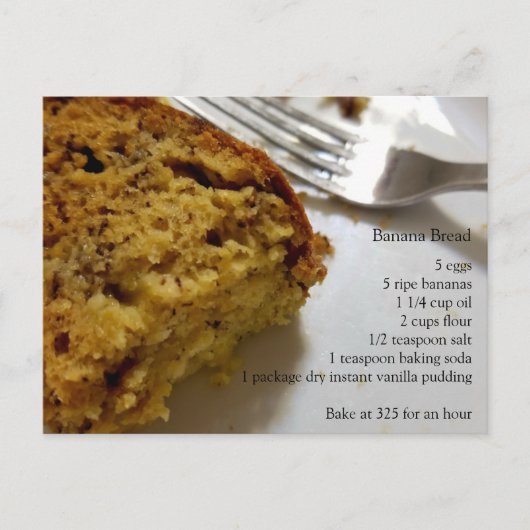Banana Bread Recipe Briefkaart (Voorkant)