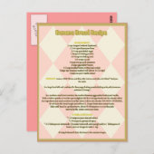 Banana Brood Recipe Briefkaart (Voorkant / Achterkant)