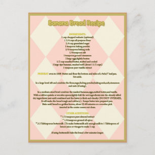 Banana Brood Recipe Briefkaart