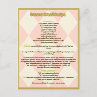 Banana Brood Recipe Briefkaart