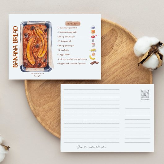 Banana Brood Recipe Briefkaart