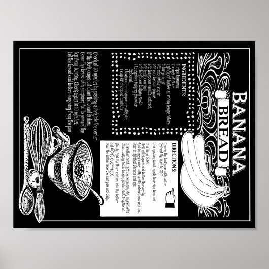 Banana Brood Recipe Poster (Voorkant)