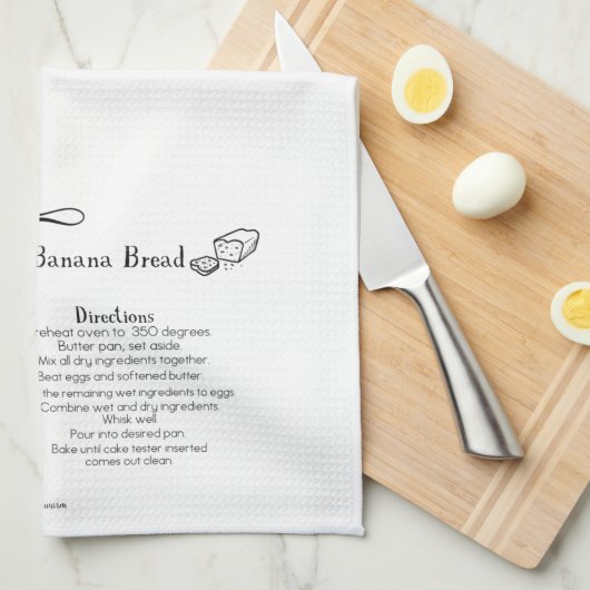 Banana Brood Recipe Theedoek (Quarter Fold)