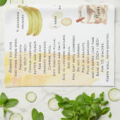 Banana Brood Waterverf Recipe Heirloom Tea Towels Theedoek (Gevouwen)