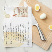 Banana Brood Waterverf Recipe Heirloom Tea Towels Theedoek (Quarter Fold)