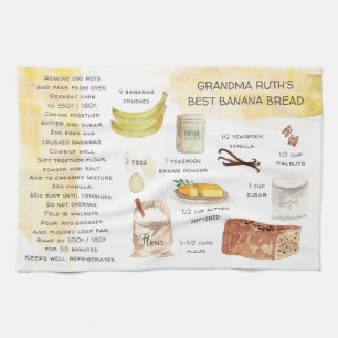 Banana Brood Waterverf Recipe Heirloom Tea Towels Theedoek