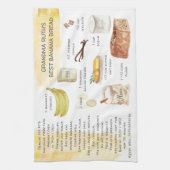Banana Brood Waterverf Recipe Heirloom Tea Towels Theedoek (Verticaal)