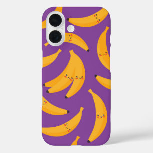 Banana Buddies Bliss – Schattigee Kawaii gele bana iPhone 16 Hoesje