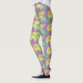 Banana Bunch Yellow Pattern Violet Legging (Links)