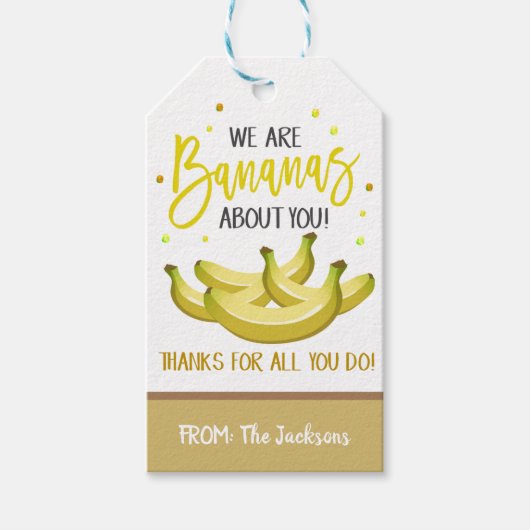 Banana Cadeau Labels Cadeaulabel (Voorkant)