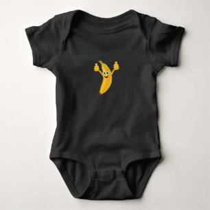 Banana Cartoon Design Baby Bodysuit