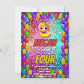 Banana cartoon verjaardagsuitnodiging voor kindere kaart (Voorkant)