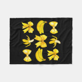 Banana Coquette Bow Yellow Bananas Festival Girls  Fleece Deken (Voorkant (Horizontaal))