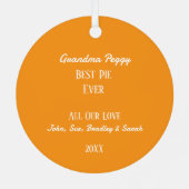 Banana Cream Pie Baker gepersonaliseerd Metalen Ornament (Achterkant)