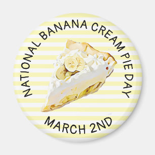 Banana Cream Pie koelkast Food Magnet