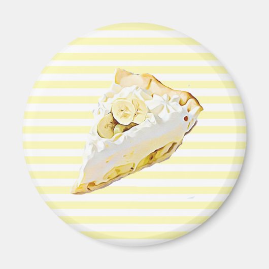Banana Cream Pie koelkast Food Magnet (Voorkant)