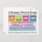 Banana Cream Pie Martini Recept Kaart Briefkaart (Voorkant / Achterkant)