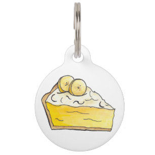 Banana Cream Pie Slice Bakery Dessert Food Yellow Huisdierpenning