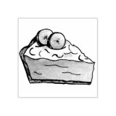 Banana Cream Pie Slice Dessert Baking Stamp Rubberstempel (Afrduk)