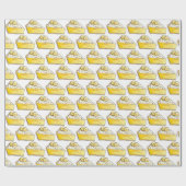 Banana Cream Pie Slice Dessert Baking Yellow Cadeaupapier (Vlak)