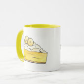 Banana Cream Pie Slice Dessert Baking Yellow Mok (Voorkant links)