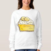Banana Cream Pie Slice Foodie Sweatshirt (Voorkant)
