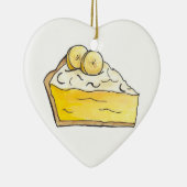 Banana Cream Pie Slice Pastry Chef Foodie Keramisch Ornament (Rechts)