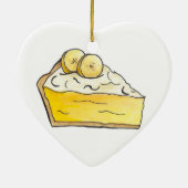 Banana Cream Pie Slice Pastry Chef Foodie Keramisch Ornament (Achterkant)