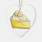 Banana Cream Pie Slice Pastry Chef Foodie Keramisch Ornament (Links)