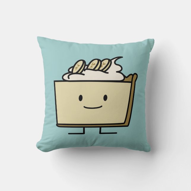 Banana Cream pie, zoete dessert crust slice Kussen (Voorkant)