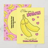 Banana Cute Kinder Classroom Valentijn Card Briefkaart (Voorkant / Achterkant)