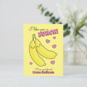 Banana Cute Kinder Valentijnsdag Kawaii Briefkaart (Staand voorkant)