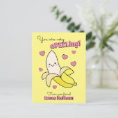 Banana Cute Kinder Valentijnsdag Kawaii Briefkaart (Staand voorkant)