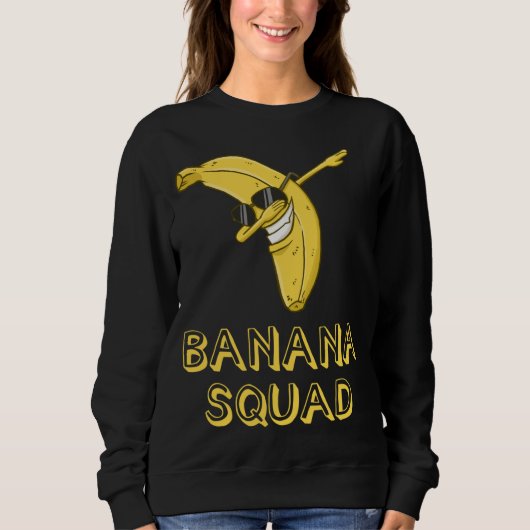 Banana Dabbing Sunbril Smilling Face Fruit Lover Trui (Voorkant)