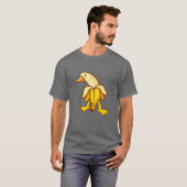 Banana Duck Anthropomorphic Animal Art T-shirt (Voorkant volledig)