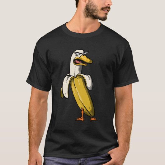 Banana Duck Grappig Gek T-shirt (Voorkant)