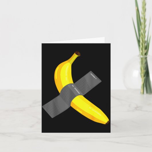 Banana Duct Taped To Wall Art Christmas Pajama Nye Kaart (Voorkant)