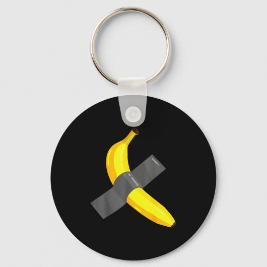 Banana Duct Taped To Wall Art Christmas Pajama Nye Sleutelhanger (Voorkant)