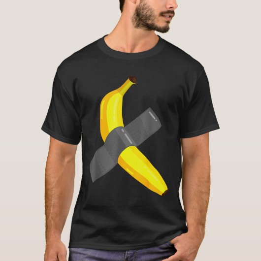 Banana Duct Taped To Wall Art Christmas Pajama Nye T-shirt (Voorkant)