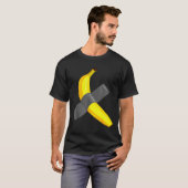 Banana Duct Taped To Wall Art Christmas Pajama Nye T-shirt (Voorkant volledig)