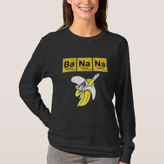 Banana Elemental Square Chemistry Science Teacher T-shirt (Voorkant)