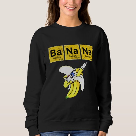 Banana Elemental Square Chemistry Science Teacher Trui (Voorkant)