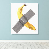 Banana- en zilvertape canvas afdruk (Insitu (Houten vloer))