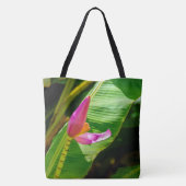 Banana Flower Hawaiian Monogram Beach Bag Tote Bag (Achterkant)