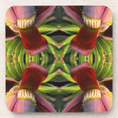 Banana Flower Pattern Bier Onderzetter (Voorkant)